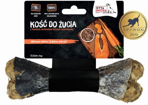 Syta Micha Rágócsont - A csillogó bundáért - Lazachús, lenmag és sárgarépa 13,5cm
