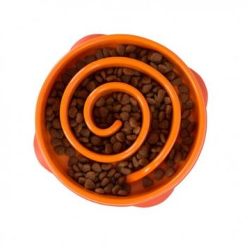 Fun Feeder - Evéslassító tál narancssárga "M"