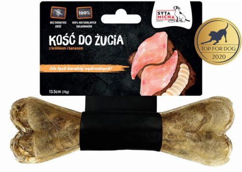 Syta Micha Rágócsont - Válogatós kutyáknak - Nyúllal és banánnal 13,5cm
