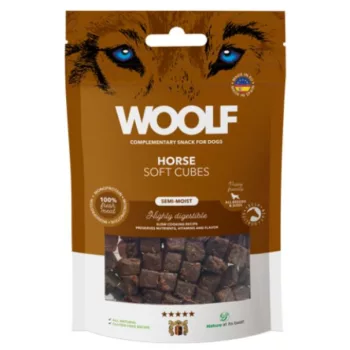 Woolf Főtt monoprotein Lóhús kockák 100g 