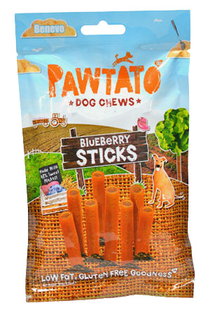 Pawtato Sticks - Édesburgonyás fogtisztító Kékáfonyával 120g