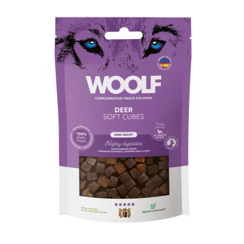Woolf Főtt monoprotein Szarvashús kockák 100g