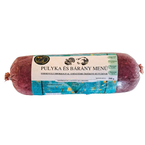 Pulyka és Bárány menü fermentált brokkolival 500g, Special Dog Food