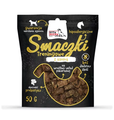 Syta Micha - Tréning falatok Lóhússal és prebiotikummal (emésztőrendszert kímélő) 50g