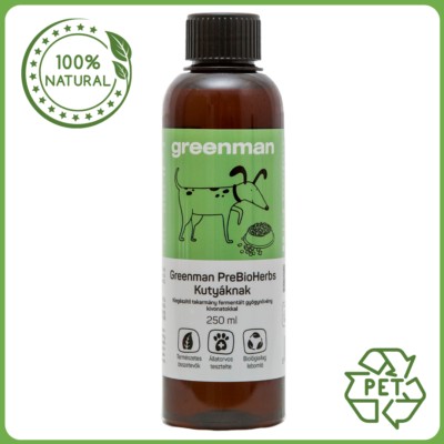 Természetes élőflórás probiotikum kutyáknak 250 ml, Greenman