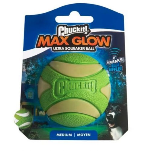 CHUCKIT Max Glow Ultra Squeaker Labda (M)