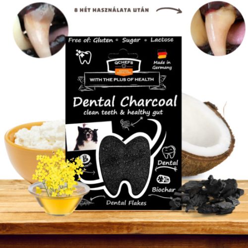 Qchefs Dental Charcoal Flakes - Természetes fogtisztító pehely