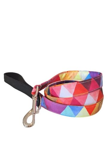 Heveder póráz - Színes Geometrikus vízlepergető, FluffyDog
