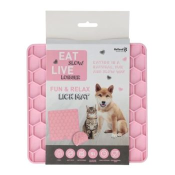 Eat Slow Live Longer Fun & Relax LickMat Rózsaszín