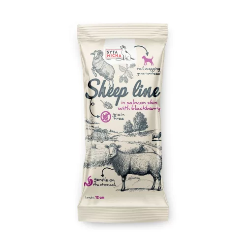 Syta Micha Rágócsont - Sheep Line - Bárány, lazacbőrben szederrel 12cm
