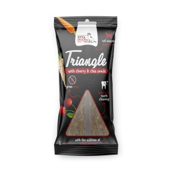   Syta Micha - Fogtisztító Háromszög Marha, kecskebőr, cseresznye és chia maggal (2db) 