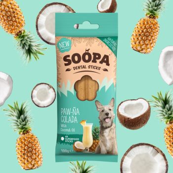  SOOPA Dental Sticks - PAW-NA COLADA - Kókusztejjel és ananásszal 100g (Limitált kiadás)