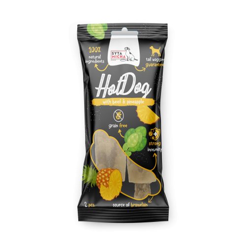 Syta Micha - Fogtisztító Hot-Dog Marhahús, ananász marhabőrben (2db)