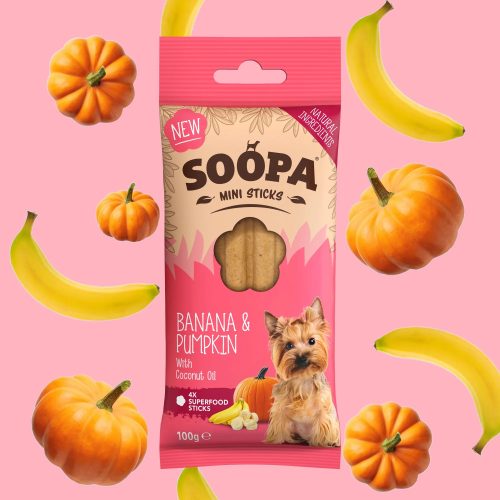 SOOPA Dental Sticks MINI - Banánnal és sütőtökkel 100g 