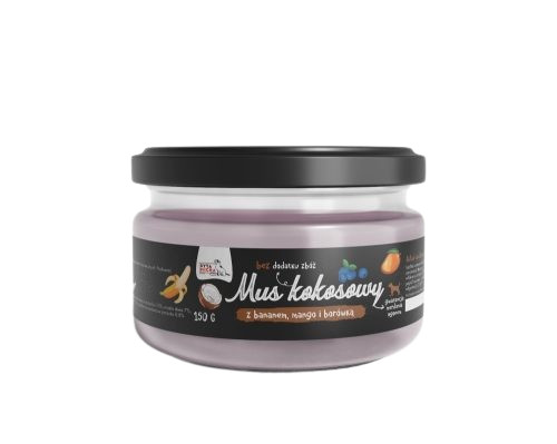 Syta Micha - Kókusz mousse banánnal, mangóval és áfonyával 150g