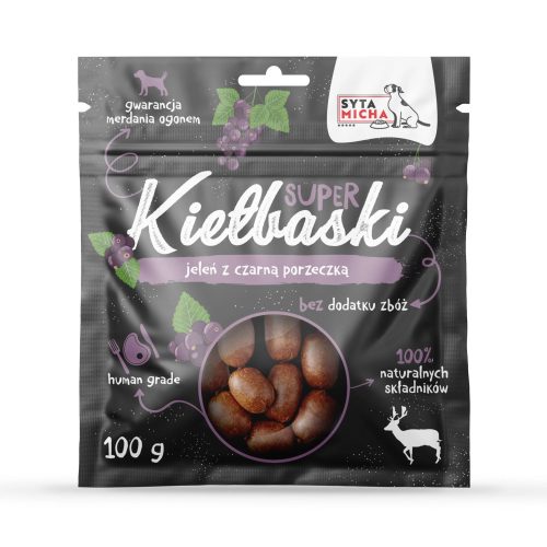 Syta Micha - Szuper kolbászok - szarvassal és feketeribizlivel 100g