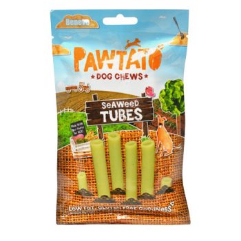   Pawtato Tubes - Édesburgonyás fogtisztító Tengeri algával 90g