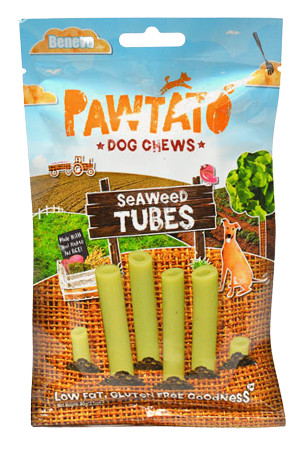 Pawtato Tubes - Édesburgonyás fogtisztító Tengeri algával 90g