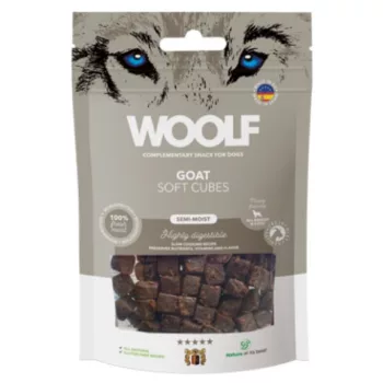 Woolf Főtt monoprotein Kecskehús kockák 100g
