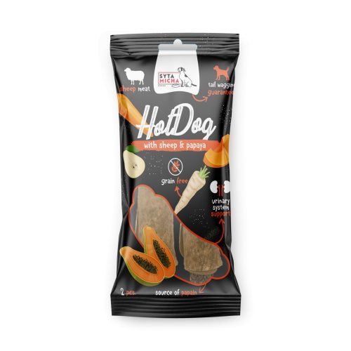 Syta Micha - Fogtisztító Hot-Dog Zöldségek papayával juhbőrben (2db)