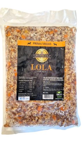 Petpincér - LOLA COOL - jéghideg Vadas 1kg (50% hústartalom)