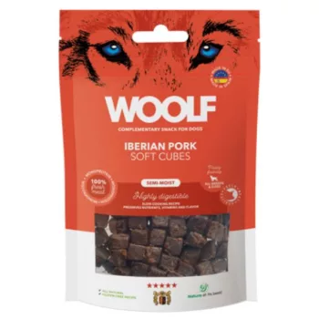 Woolf Főtt monoprotein Ibériai Sertéshús kockák 100g 