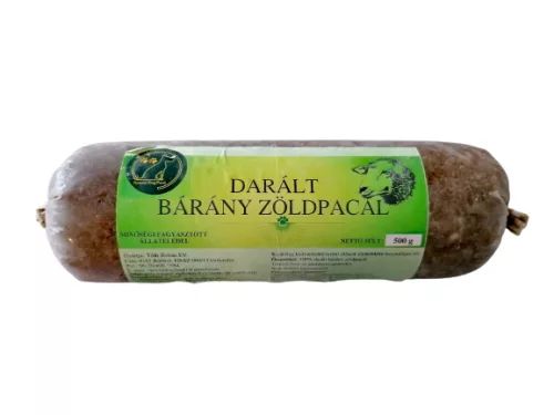 Bárány Zöldpacal darálva 500g, Special Dog Food