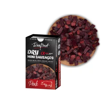   Alpha Spirit Real Food - Dry Mini Sausages - Szárazkolbász falatkák - Sertés