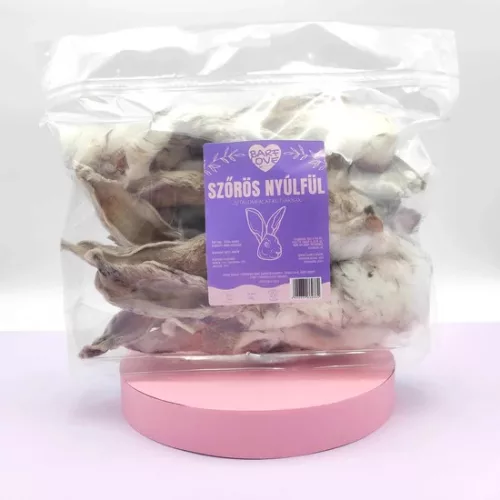 Szárított Szőrös Nyúlfülek 250g, BARF LOVE