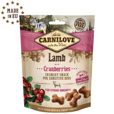 Carnilove Crunchy - Bárány Vörösáfonyával 200g