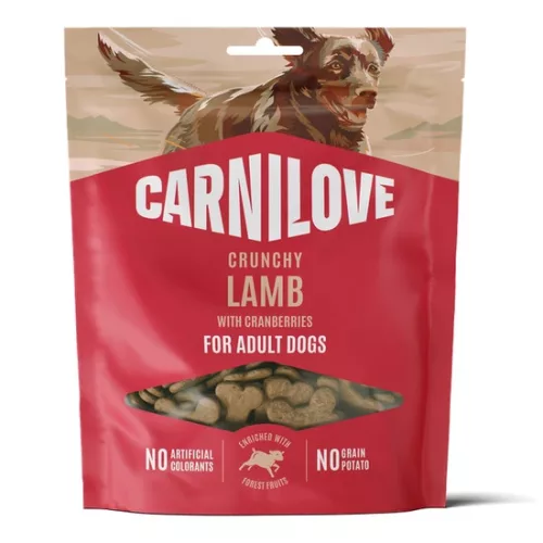 Carnilove Crunchy - Bárány Vörösáfonyával 200g