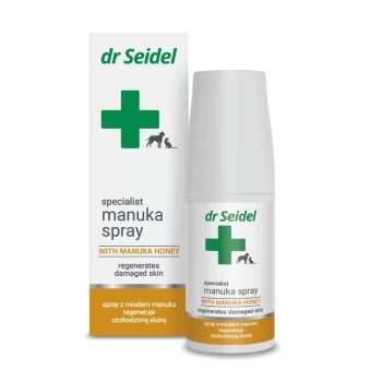   dr Seidel Manuka Spray kutyáknak és macskáknak – sérült bőrre, horzsolásokra és kisebb sebekre
