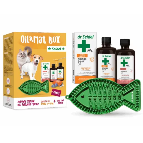 dr Seidel Ajándék Szett – Omega olajok + ajándék Lick Mat