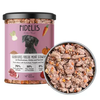   Fidelis főtt menü Sertés, hajdina, sütőtök és édeskömény 400g