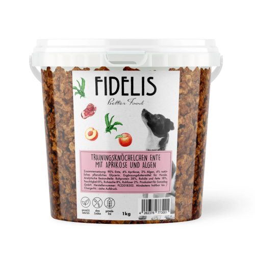 FIDELIS - Tréning csontok Kacsa Sárgabarackkal és Algával 1kg