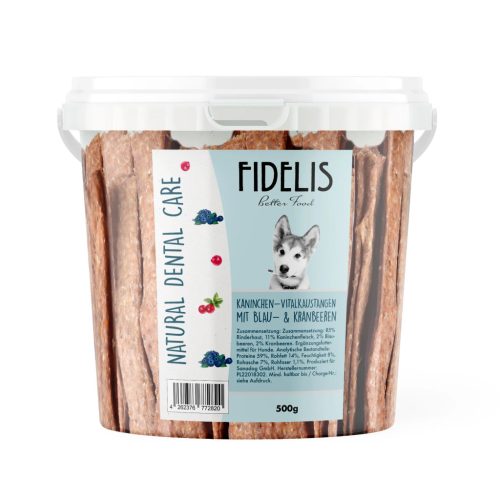 Fidelis - Fogtisztító stick Nyúlhússal, kék -és vörösáfonyával 500g