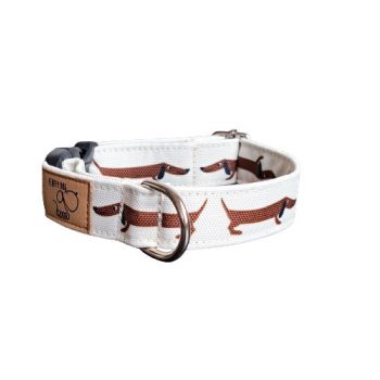   Csatos nyakörv - Sok kis Tacsi mintás vízlepergető nyakörv "XS", FluffyDog 