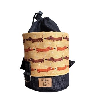   Sok kis Tacsi mintás jutalomfalat tartó sárga- Vízlepergető, FluffyDog