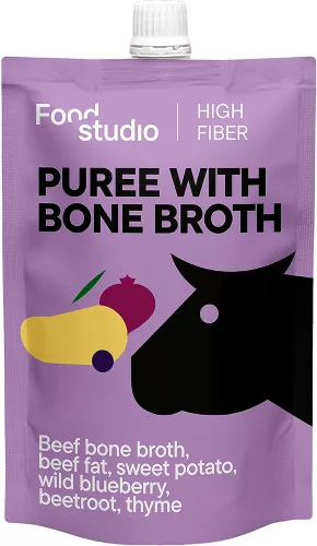 Food Studio - Püré - Marha csontlével, céklapéppel, vad áfonyával és édesburgonyával