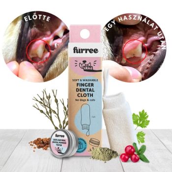   Fürree ujjra húzható fogtisztító kendő ajándék fogmosó porral