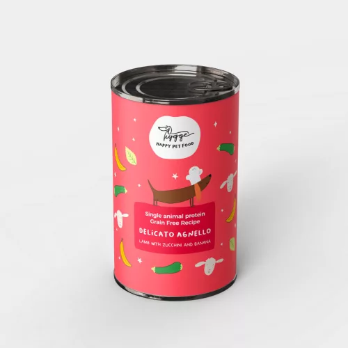Hygge - Egyfehérjés Konzerv - Bárány, Cukkini és Banán menü