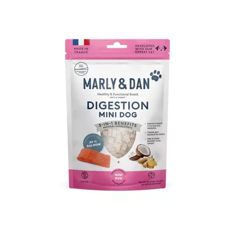 Marly & Dan DIGESTION MINI Treats – Emésztést támogató jutalomfalat kistestű kutyáknak 50g