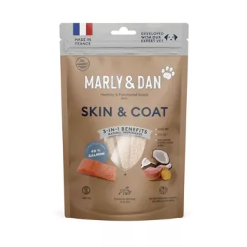   Marly & Dan SKIN & COAT Treats – Bőr- és szőrtámogató jutalomfalat kutyáknak 80g
