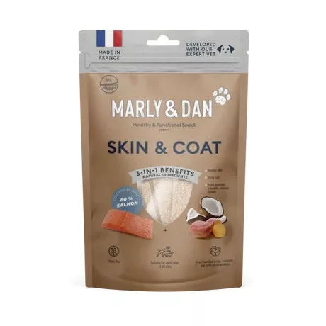 Marly & Dan SKIN & COAT Treats – Bőr- és szőrtámogató jutalomfalat kutyáknak 80g