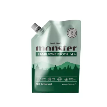   Monster Báránycsontleves – Természetes csontleves kutyák és macskák számára bárányból 350ml