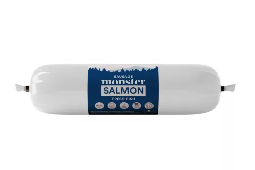 Monster - Dog Sausage Salmon – Gabonamentes húsrolád lazaccal 200g