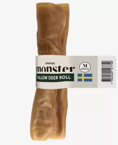 Monster - Rawhide Fallow Deer Roll M – Dámszarvas bőrtekercs (kb. 15 cm)