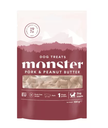 Monster - Sertés és Mogyoróvajas Jutalomfalat 100g