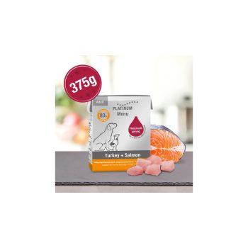 PLATINUM Pulyka + Lazac felnőtt nedvestáp 375g