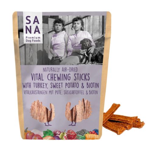Sana - Fogtisztító rágórúd Pulyka Biotinnal és Lenmagolajjal 150g
